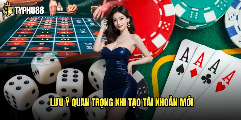 Lưu ý quan trọng khi tạo tài khoản mới